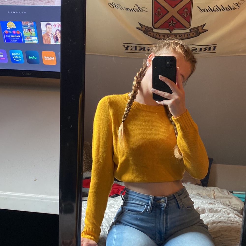 Yellow Divide Sweater